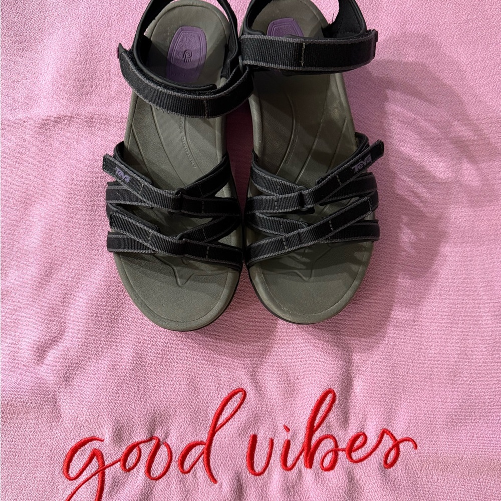 Teva Tirra 4266 Black/Gray/Purple Strappy Sandals - great for hiking or water